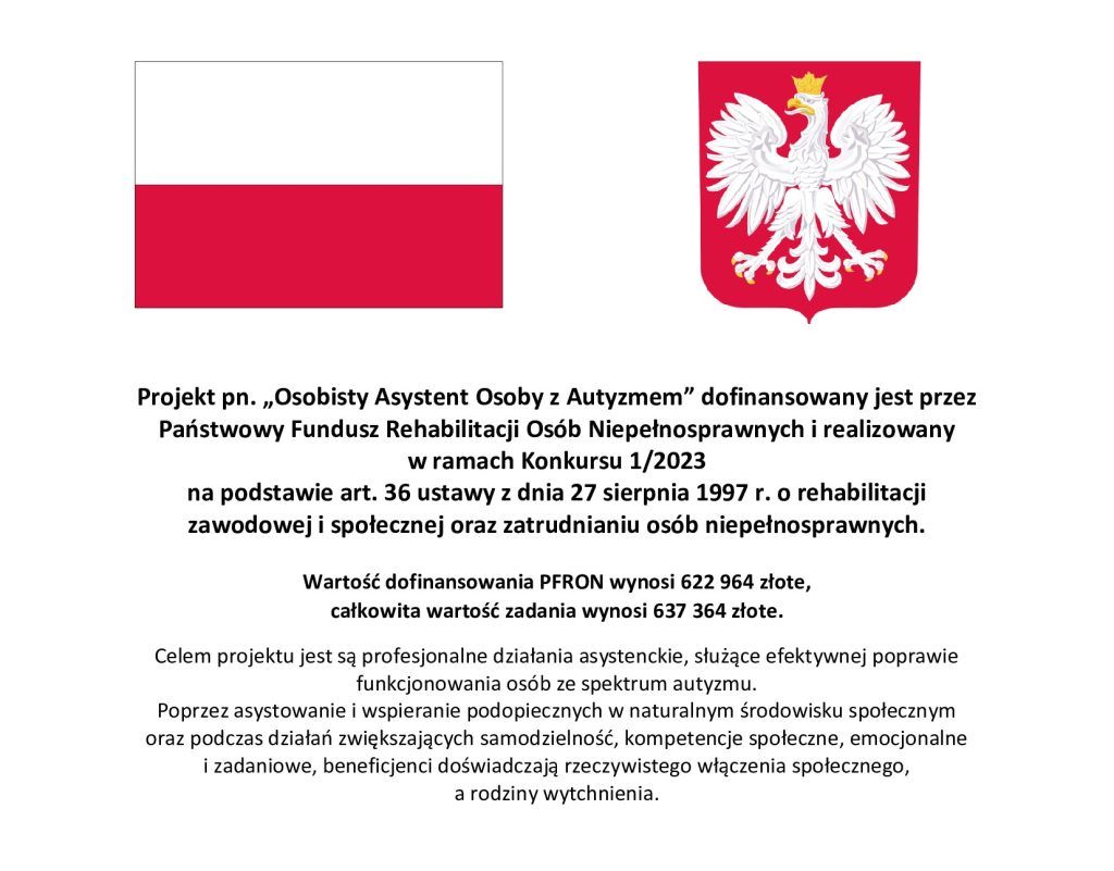 Projekt pn. "Osobisty Asystent Osoby z Autyzmem"