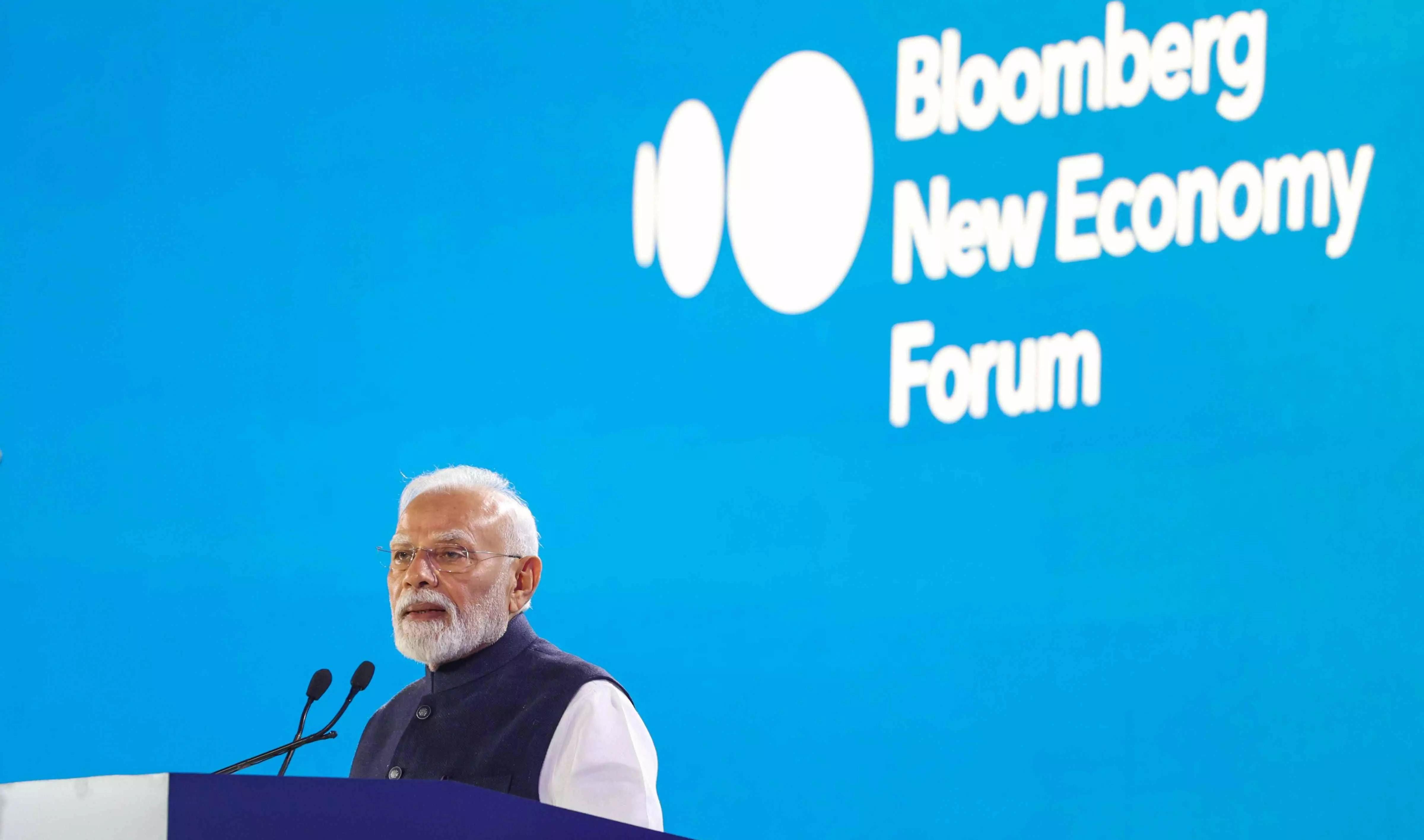 Modi Highlights India’s Robust Economic Fundamentals at Bloomberg Forum