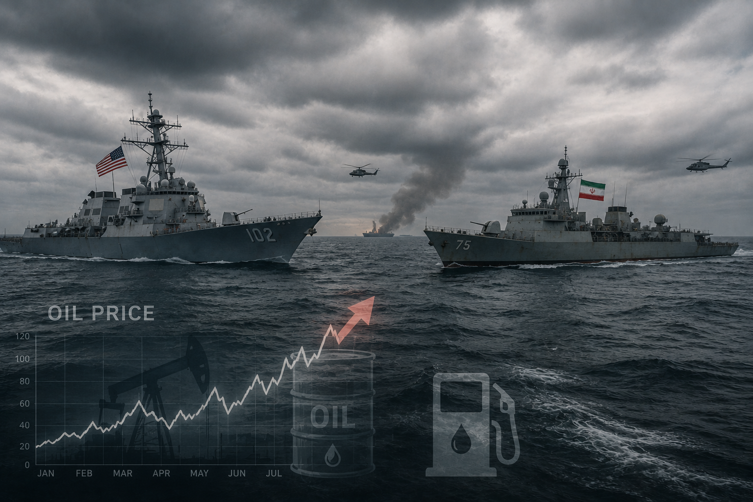 US-Iran Conflict Escalates: Naval Blockade and Oil Price Surge