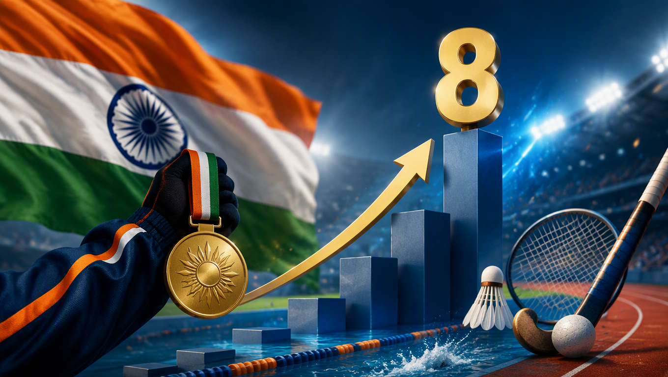 India Climbs to Eighth in CWG 2026 Standings After Historic Day 7