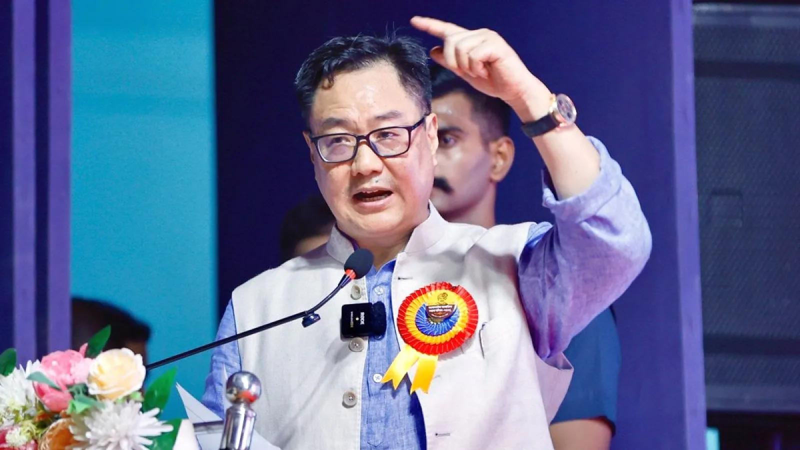 Kiren Rijiju Warns New York Protesters Over Alleged Flag Desecration