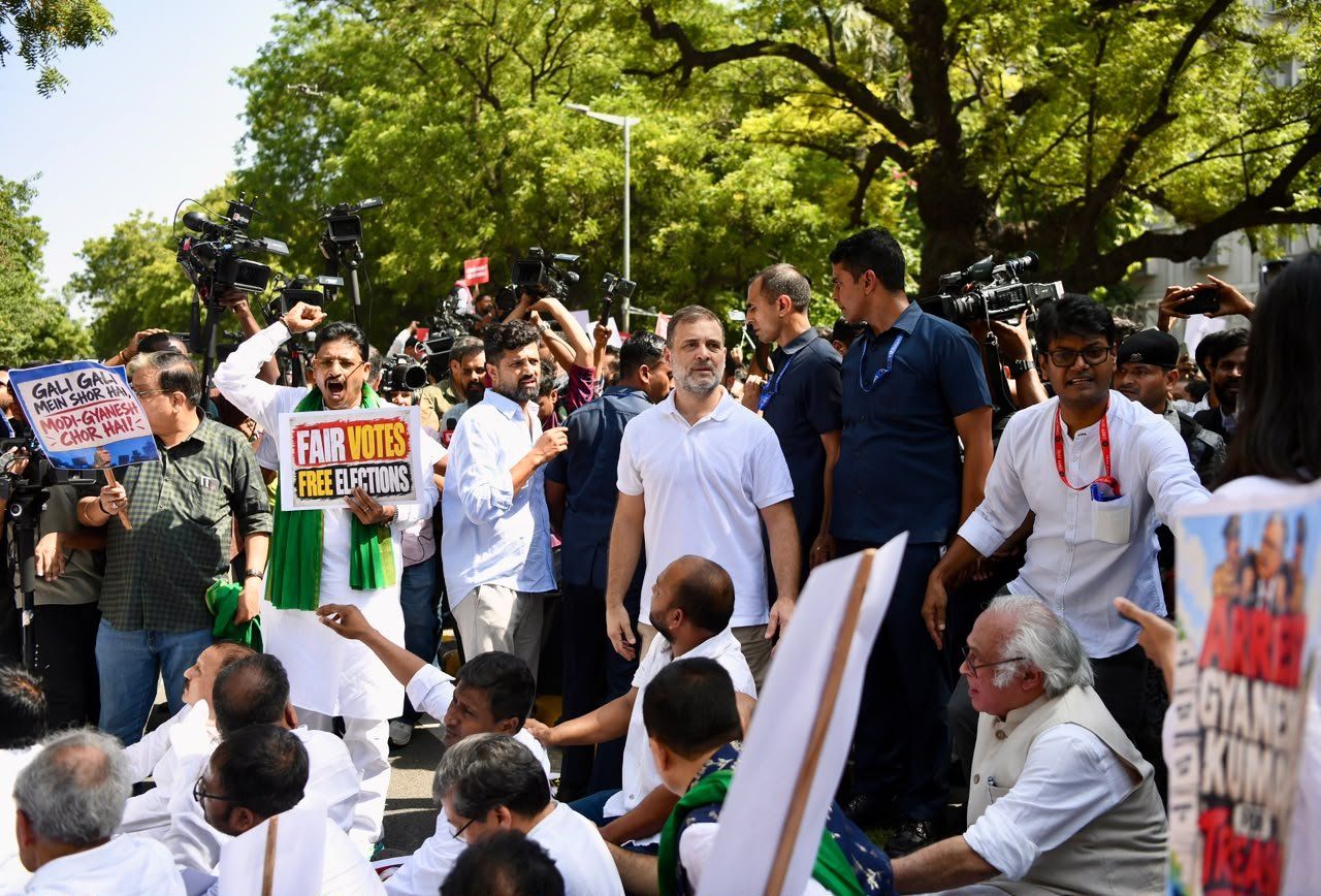 INDIA Bloc MPs March to Election Commission, Demand CEC's Resignation
