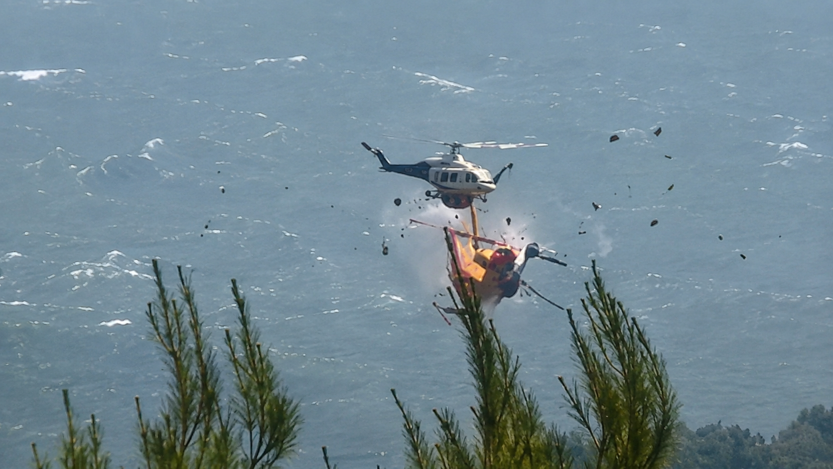 Tragedy Near Athens: Two Dead in Firefighting Helicopter Collision