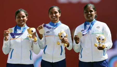 India Secures Historic Women's Recurve Archery Gold at Asian Games