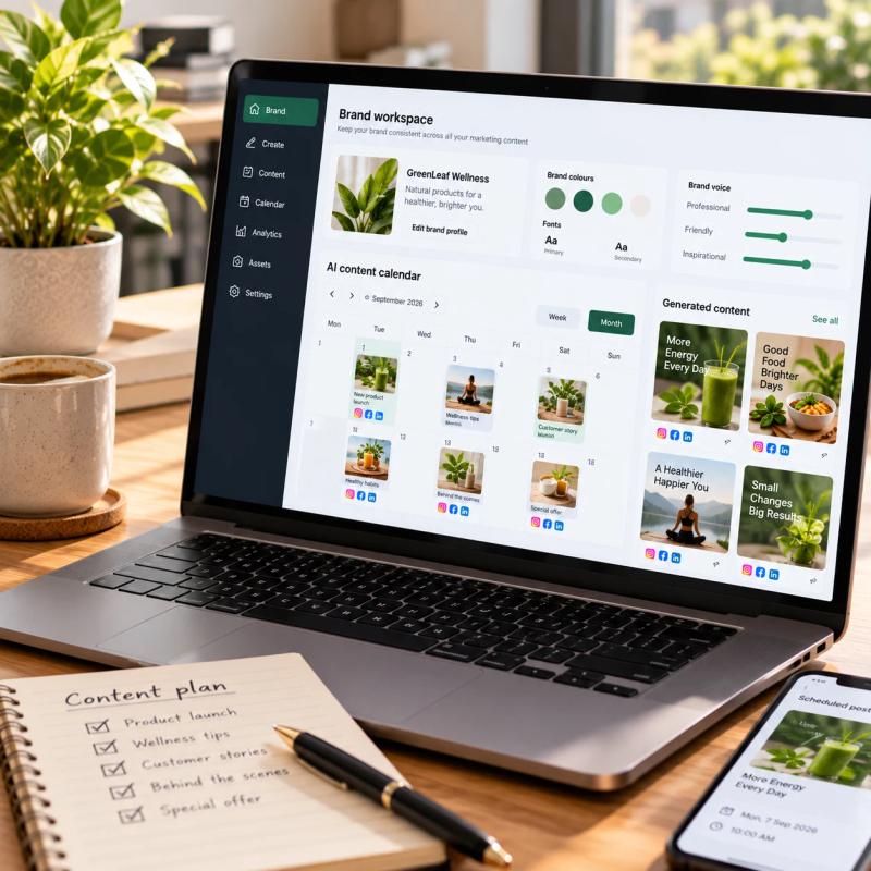 AI marketing platform product screens