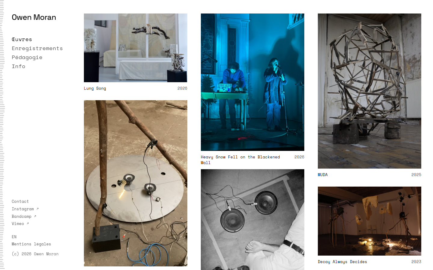 Capture du site Owen Moran
