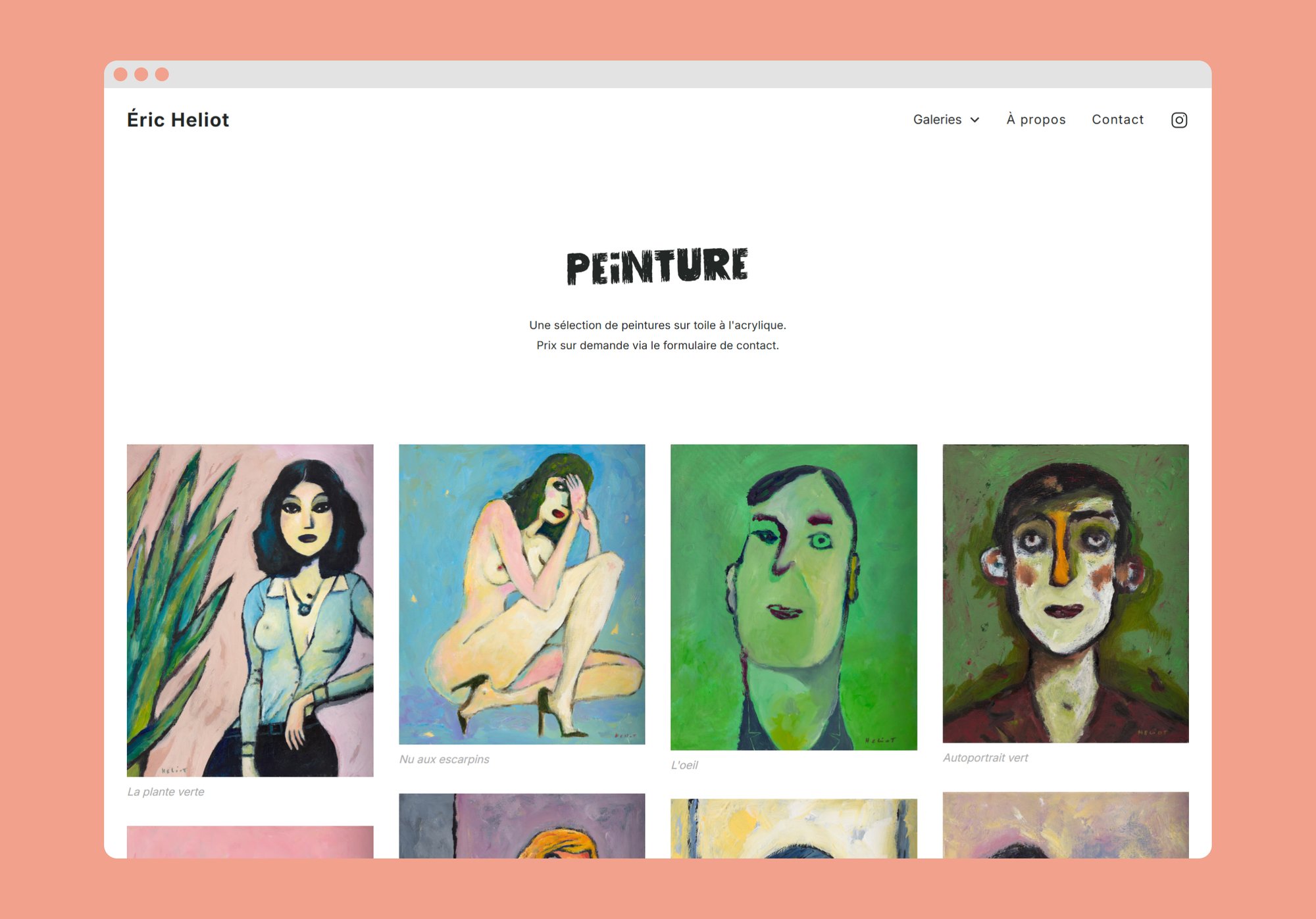 Site Web Portfolio, visuel 1