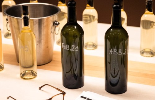 bottle of wine for tasting