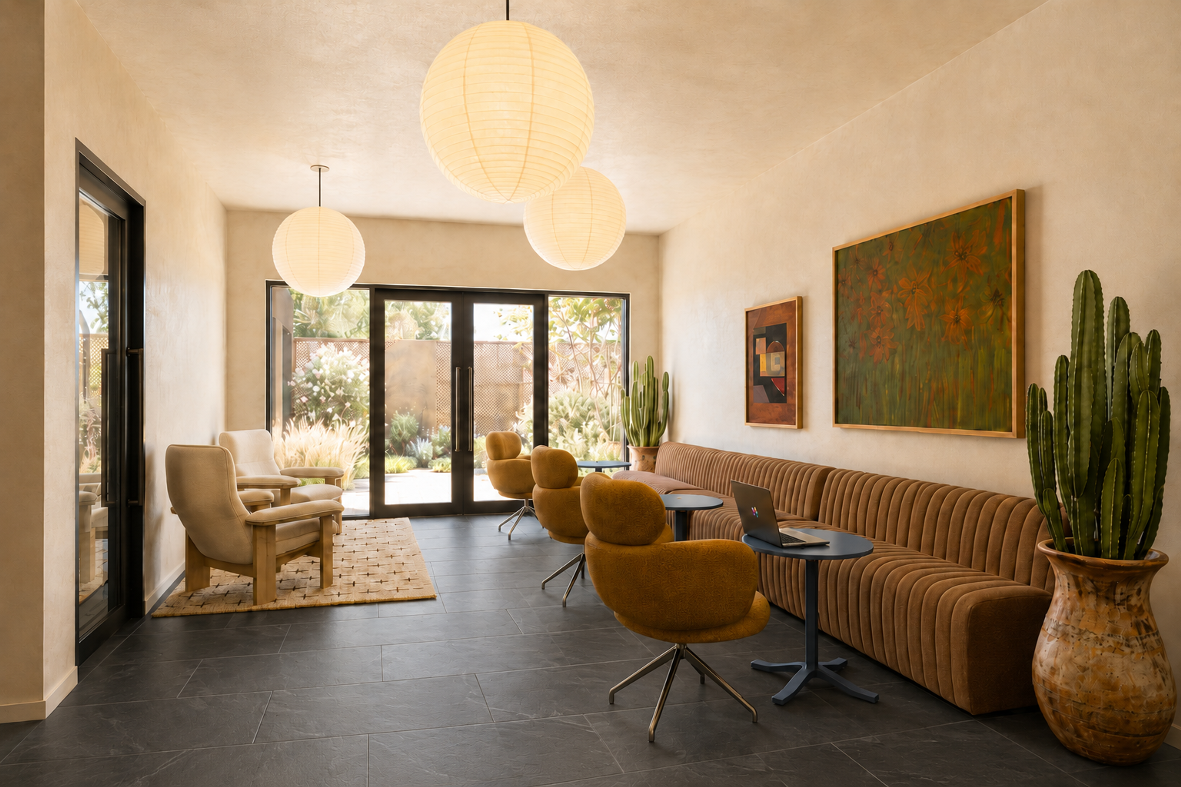 hallway with lounge space