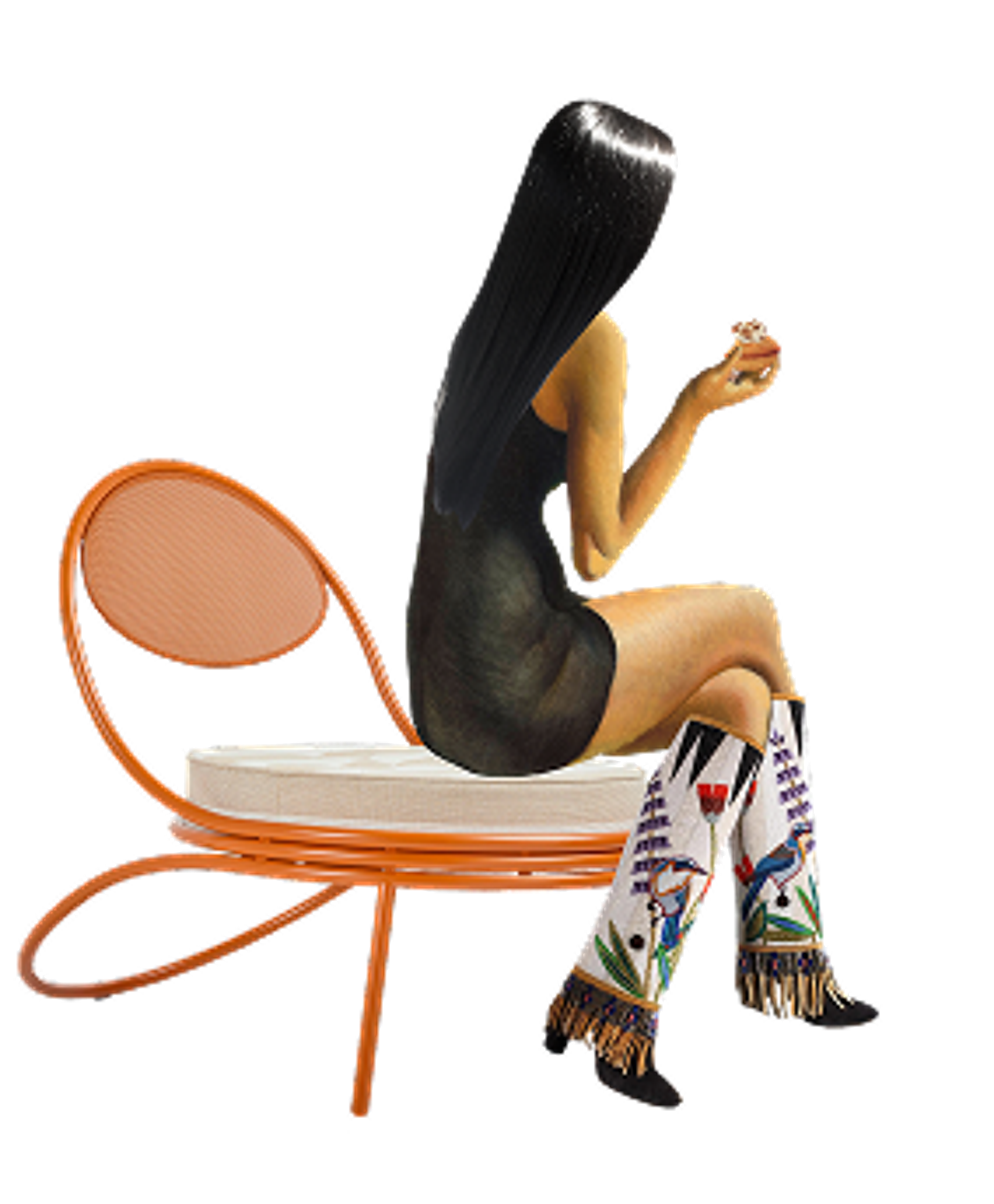 Person stitting on a chair