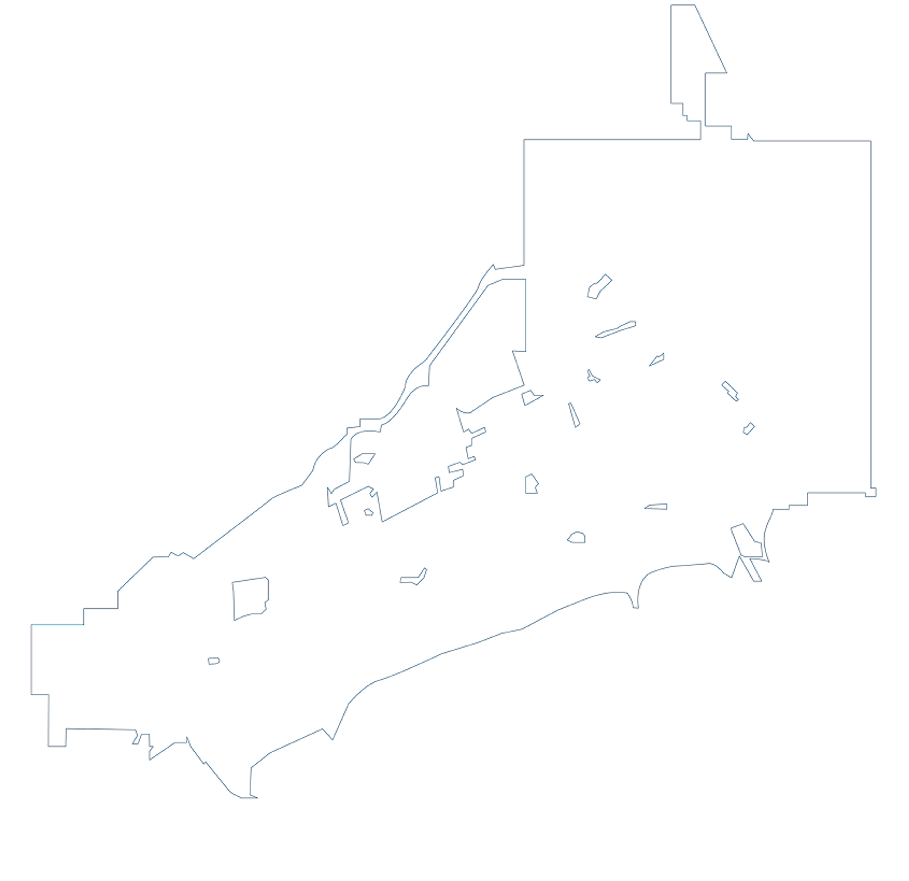 Stylized map of the area