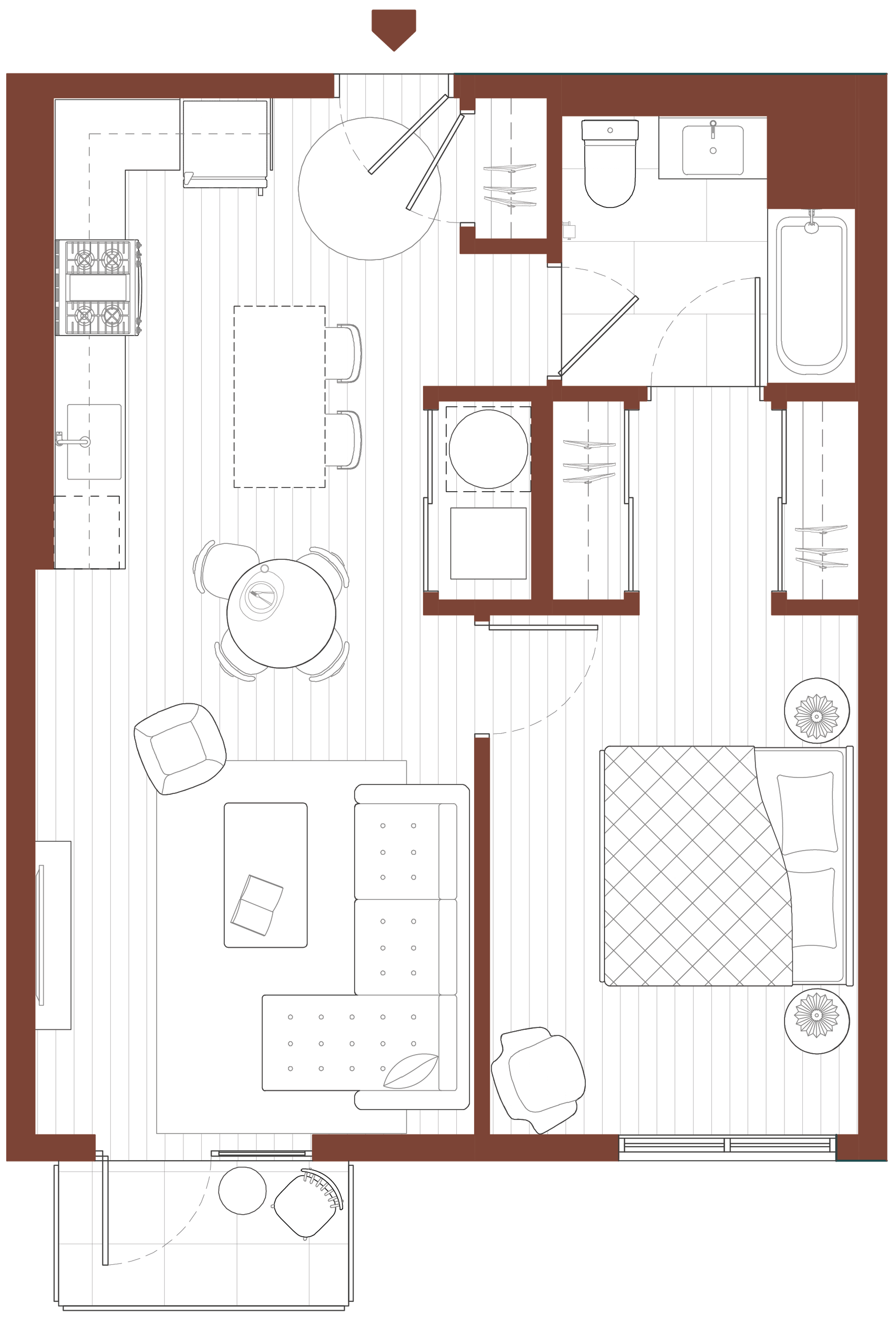 Art House 127 unit style C1 floorplan