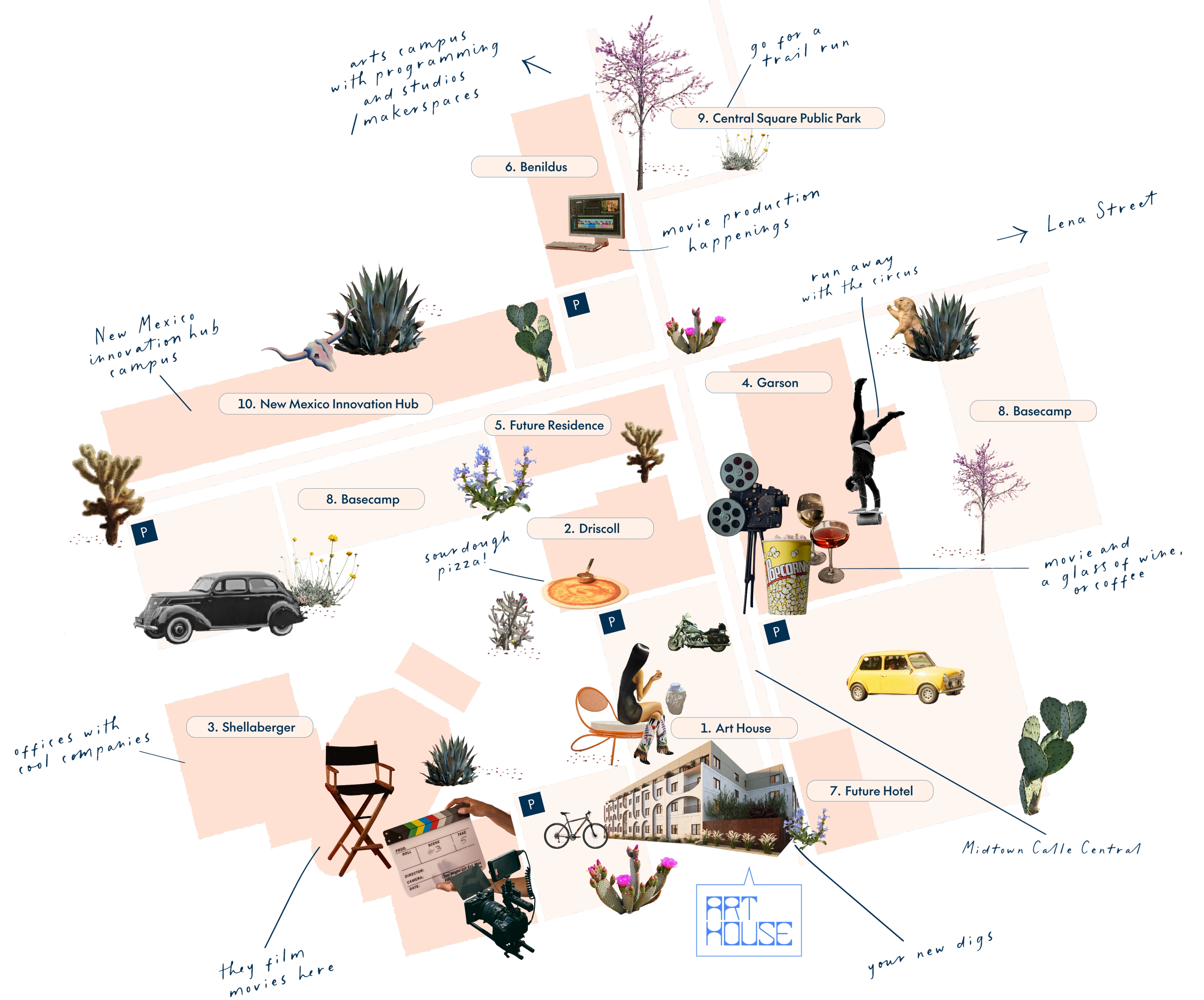 map of Art House neighborhood
