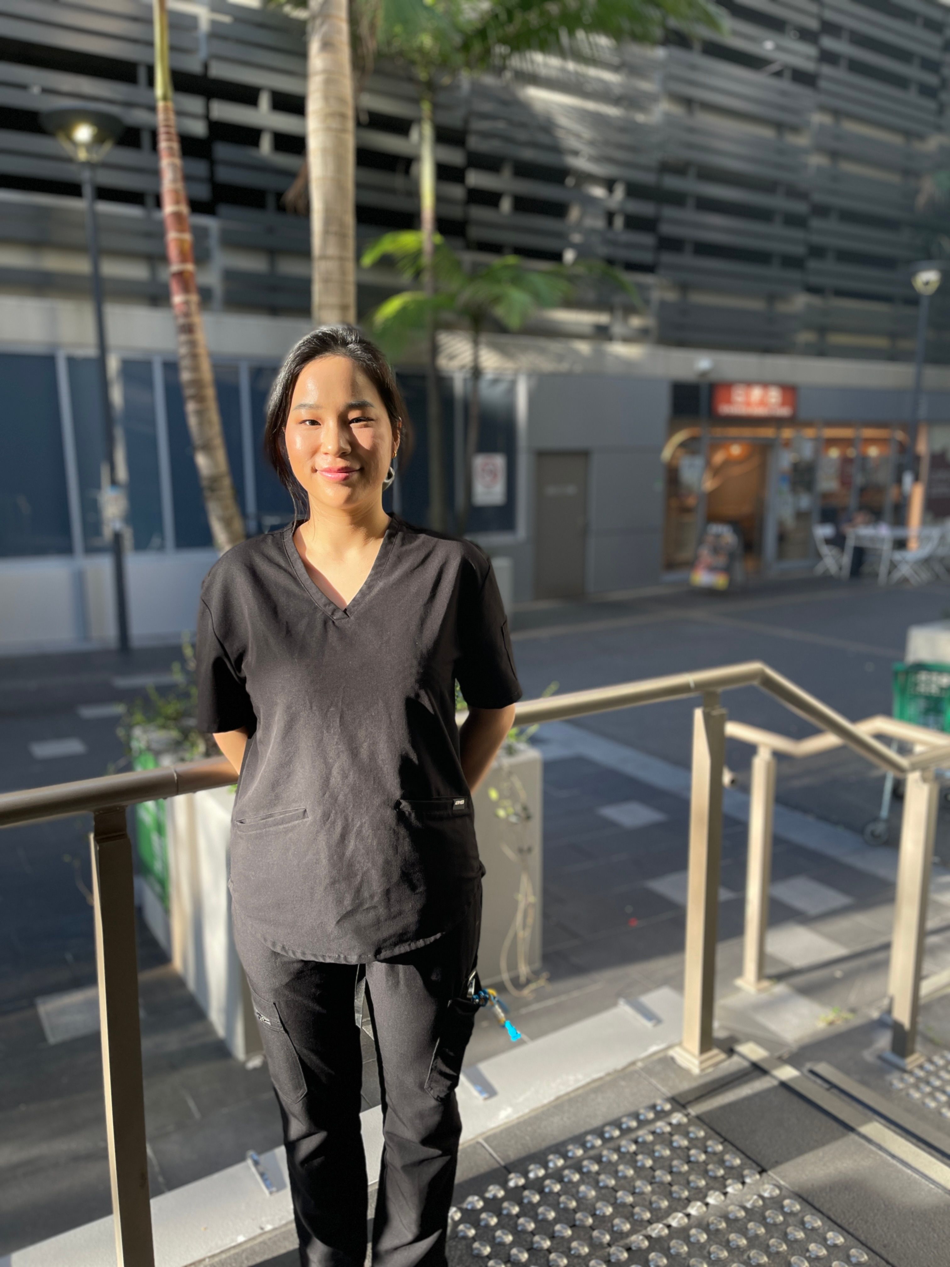 a cartoon of a nurse with a red cross on her hat