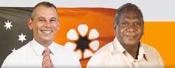 Adam Giles and Member for Arafura Francis Xavier Kurrupuwu 