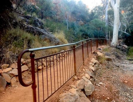 2468 Standley Chasm railing, rocks OK