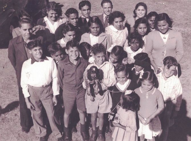 2617 Aboriginal kids at Mulgoa circa 1948 - Rona Glynn wearing a cardigan OK