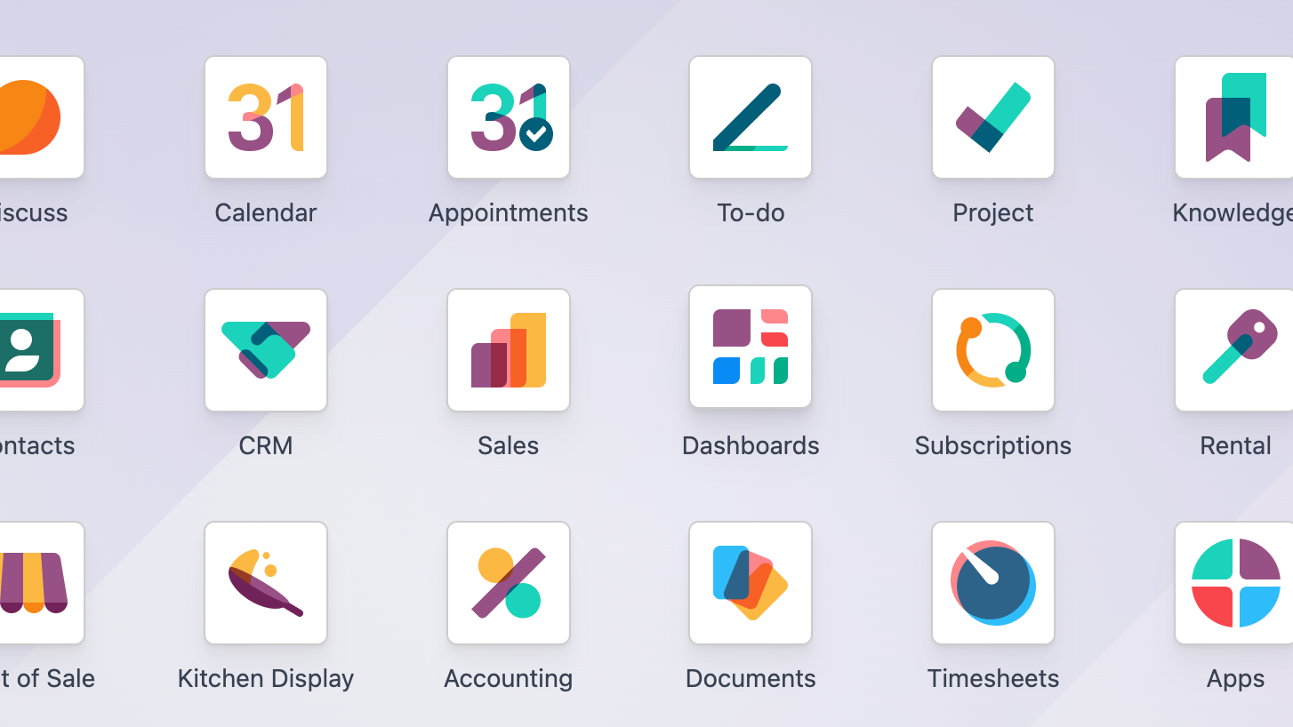 Picture of Odoo database home screen