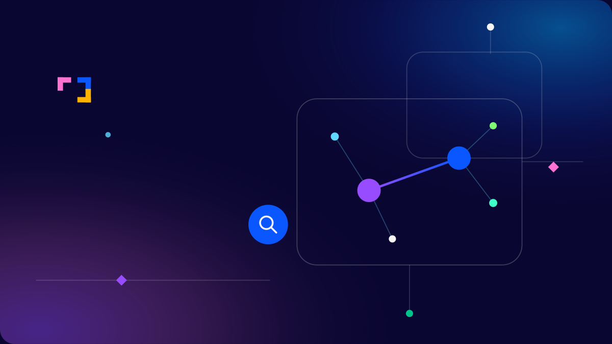 Abstract Migbirds illustration: connected nodes forming a match
