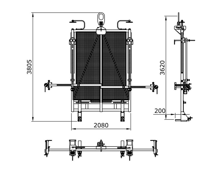 Mistrello LP3000/R dimensions