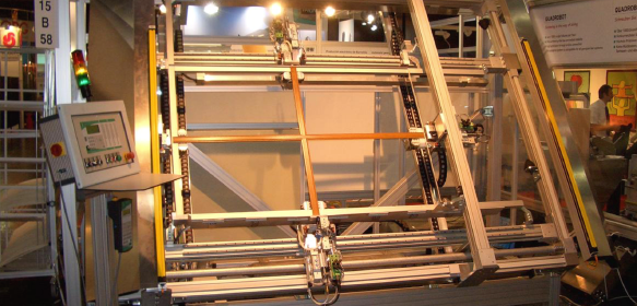 R&R Quadrobot automatic Georgian bar assembly robot for insulating glass production