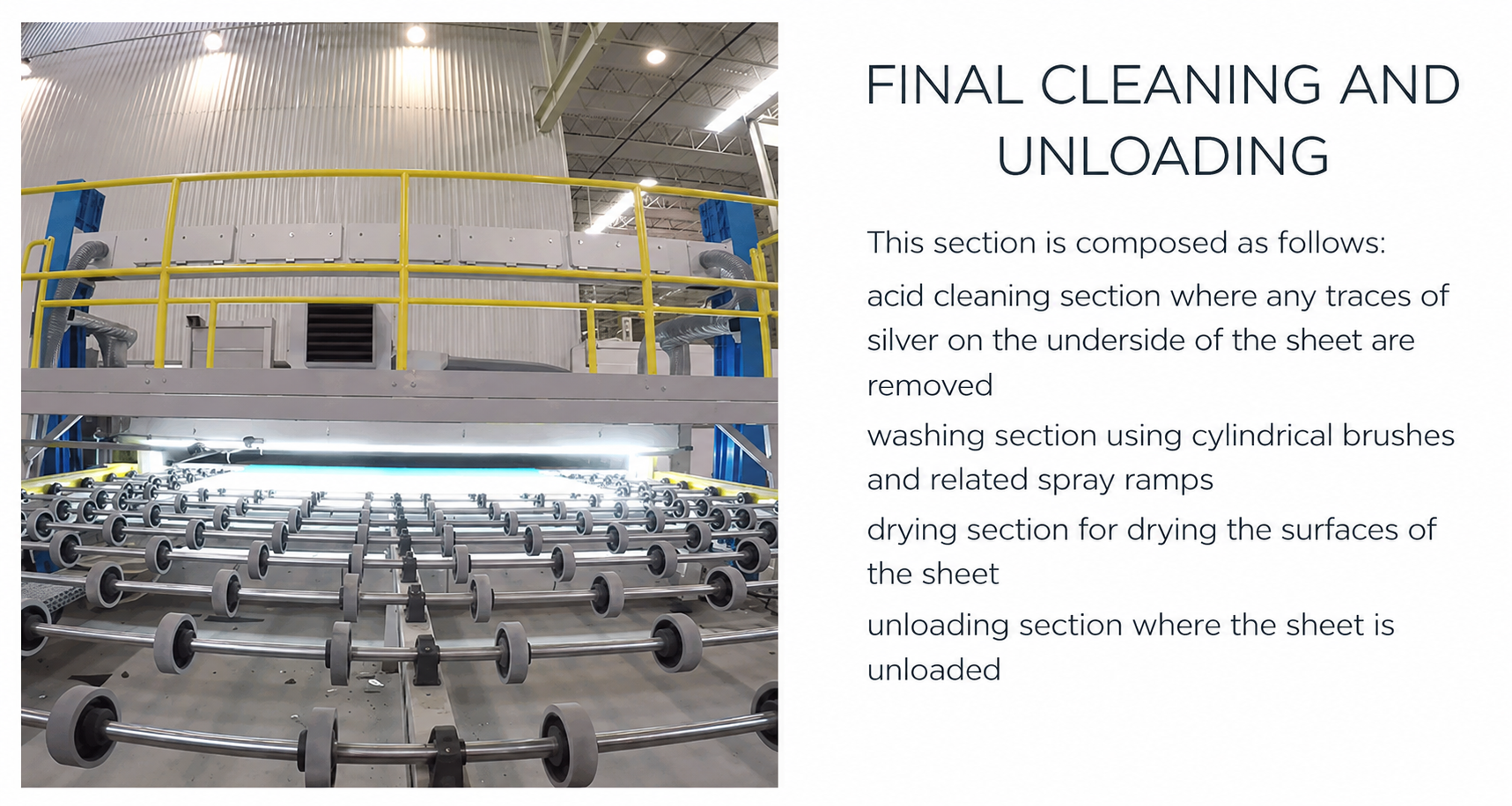 Final cleaning and unloading 