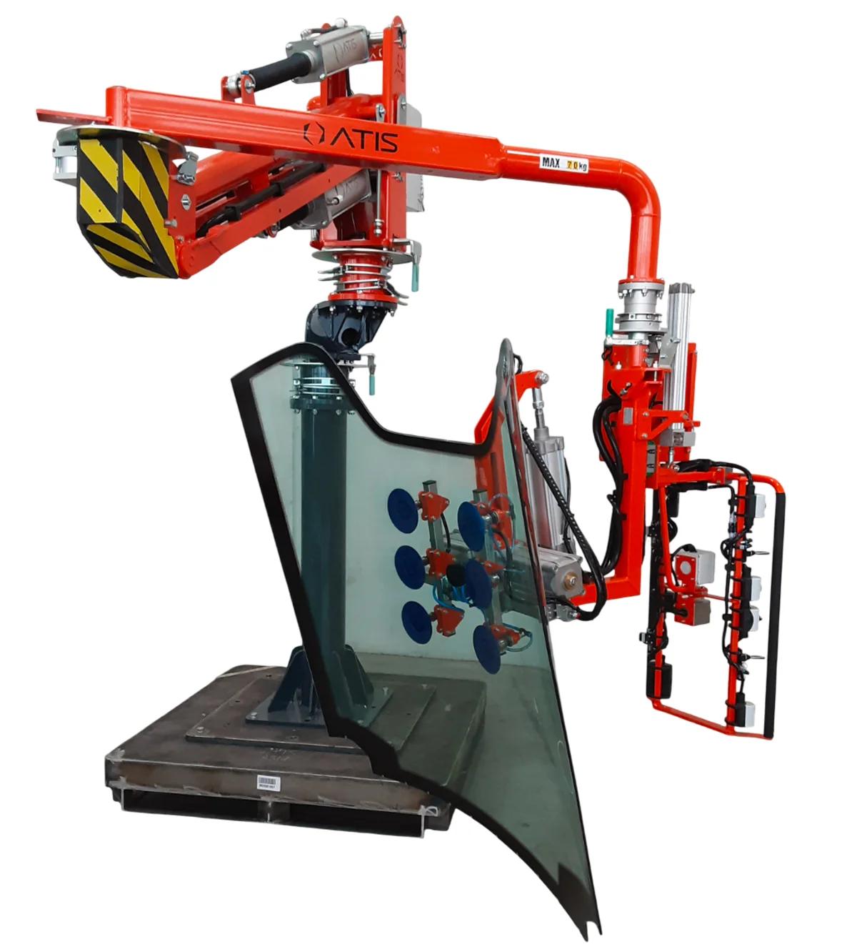 Shaped glass lifting 