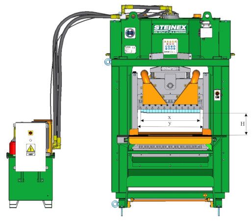 Steinex Broadway splitting machine, technical view