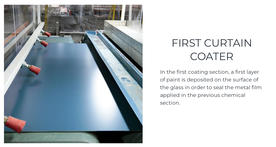 First curtain coater