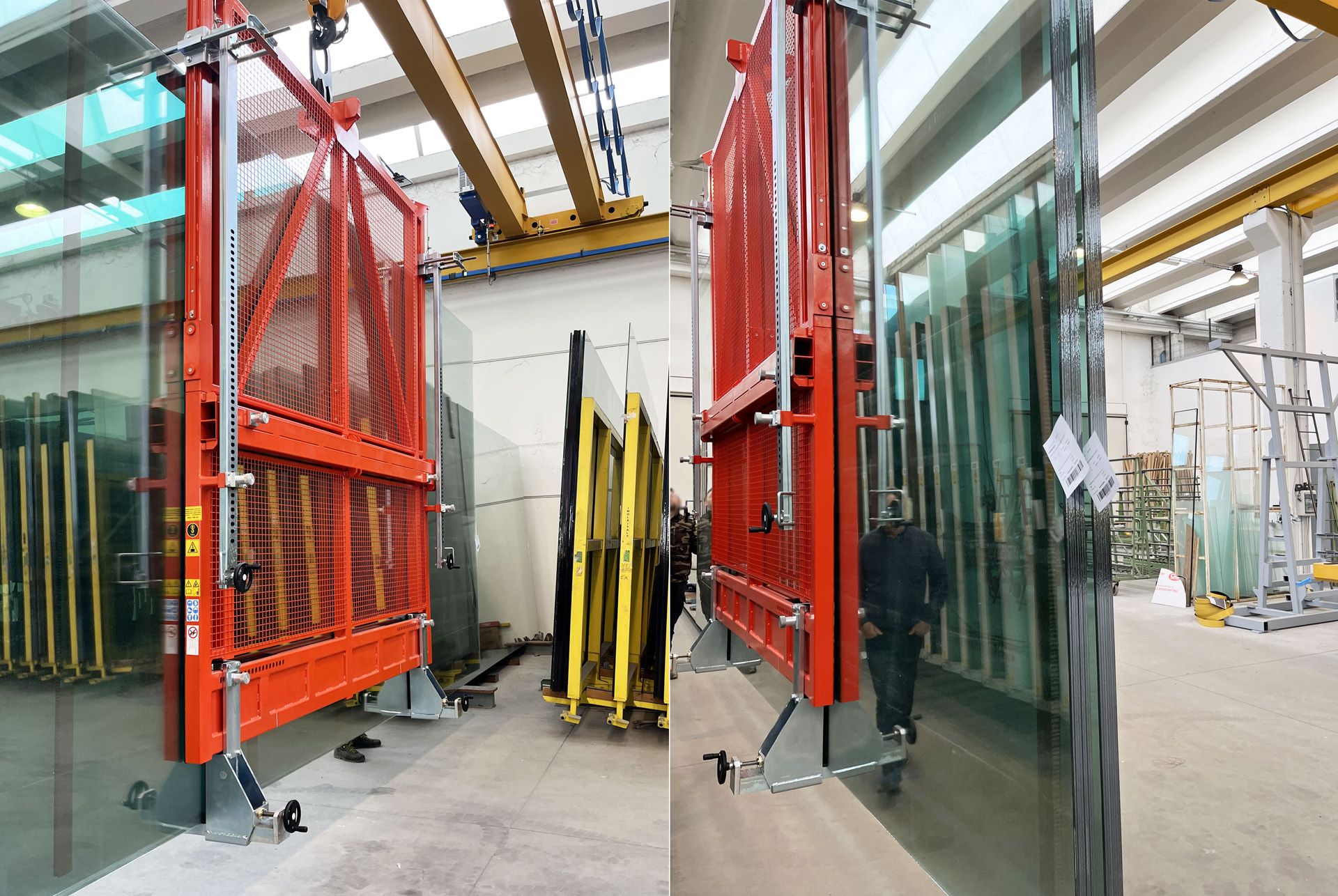 Mistrello lifting grab handling two glass packs