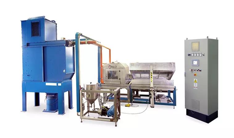 Triulzi WPS wet powdering machine, alternate view