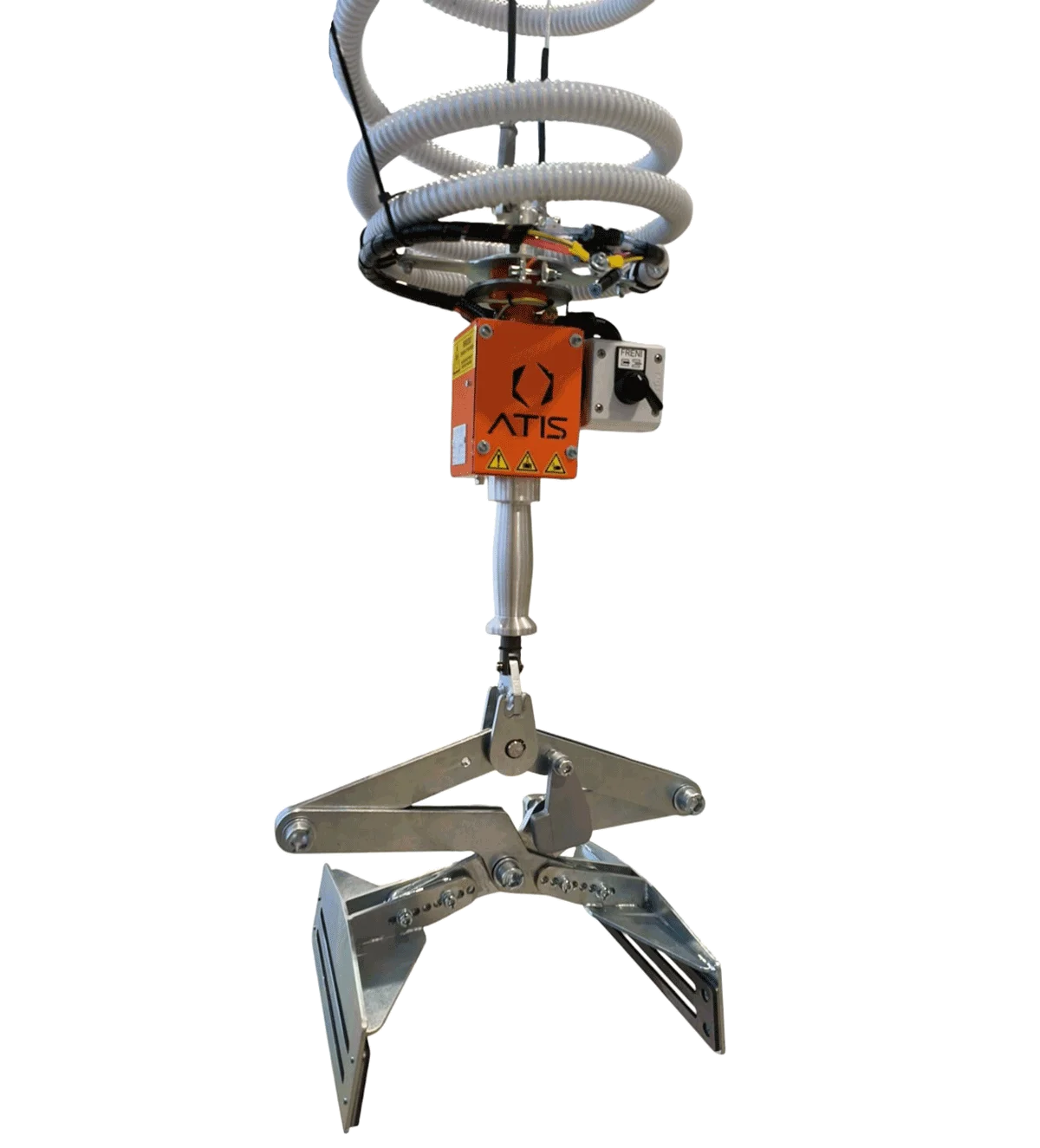 ATIS Mechanical Clamp Manipulators are the ideal solution for the safe and efficient handling of products of virtually any shape, size and weight. Designed to improve productivity while reducing operator effort, these systems provide precise and controlled movement throughout the entire handling process. Every clamp is custom-designed and manufactured to suit the specific workpiece, ensuring a secure grip, maximum stability and efficient work cycles. Whether handling glass, metal components, fabricated assemblies or specialist industrial products, each system is engineered to meet the exact requirements of the application. Manufactured using robust materials and proven technologies, ATIS Mechanical Clamp Manipulators deliver long-term reliability in demanding industrial environments. Integrated with ATIS pneumatic manipulators, they enable operators to lift, rotate, tilt and position loads with minimal physical effort while maintaining complete control. By improving ergonomics, increasing workplace safety and optimising handling operations, ATIS Mechanical Clamp Manipulators help manufacturers reduce manual handling risks, improve efficiency and achieve faster production cycles. Features Custom-designed clamping systems Suitable for products of any shape and size Secure and stable load gripping Precise lifting and positioning Lift, rotate and tilt functions available Improves operator ergonomics Reduces manual handling risks Optimises production cycle times Robust industrial construction Manufactured in Italy