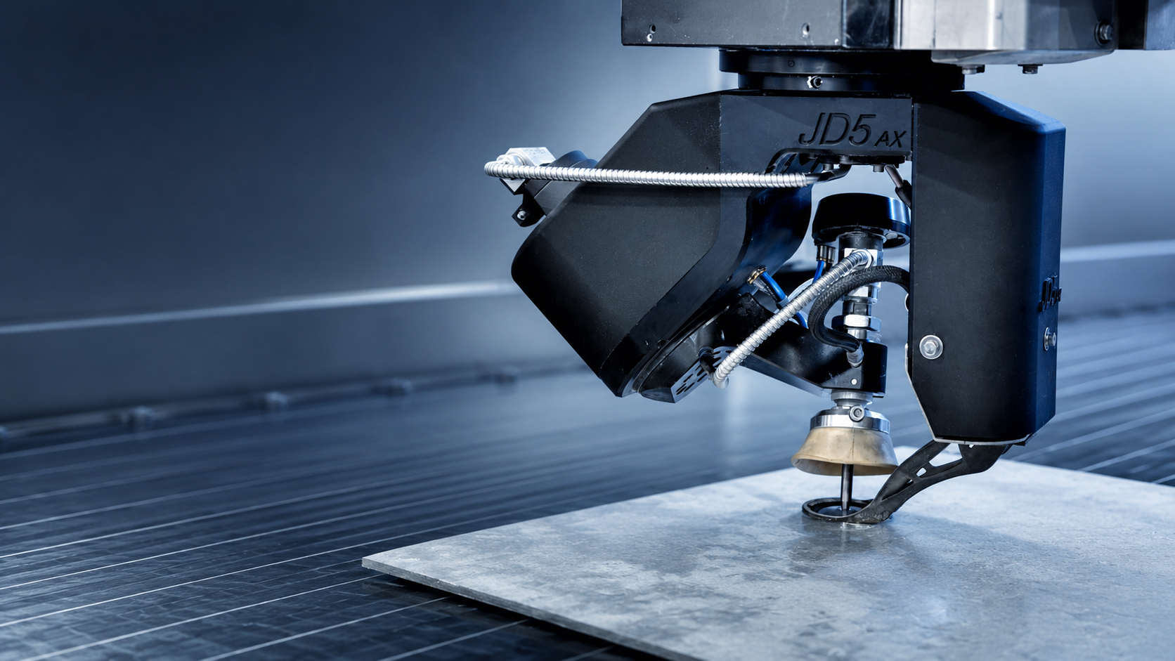 CMS JD5ax five-axis waterjet cutting head processing stone