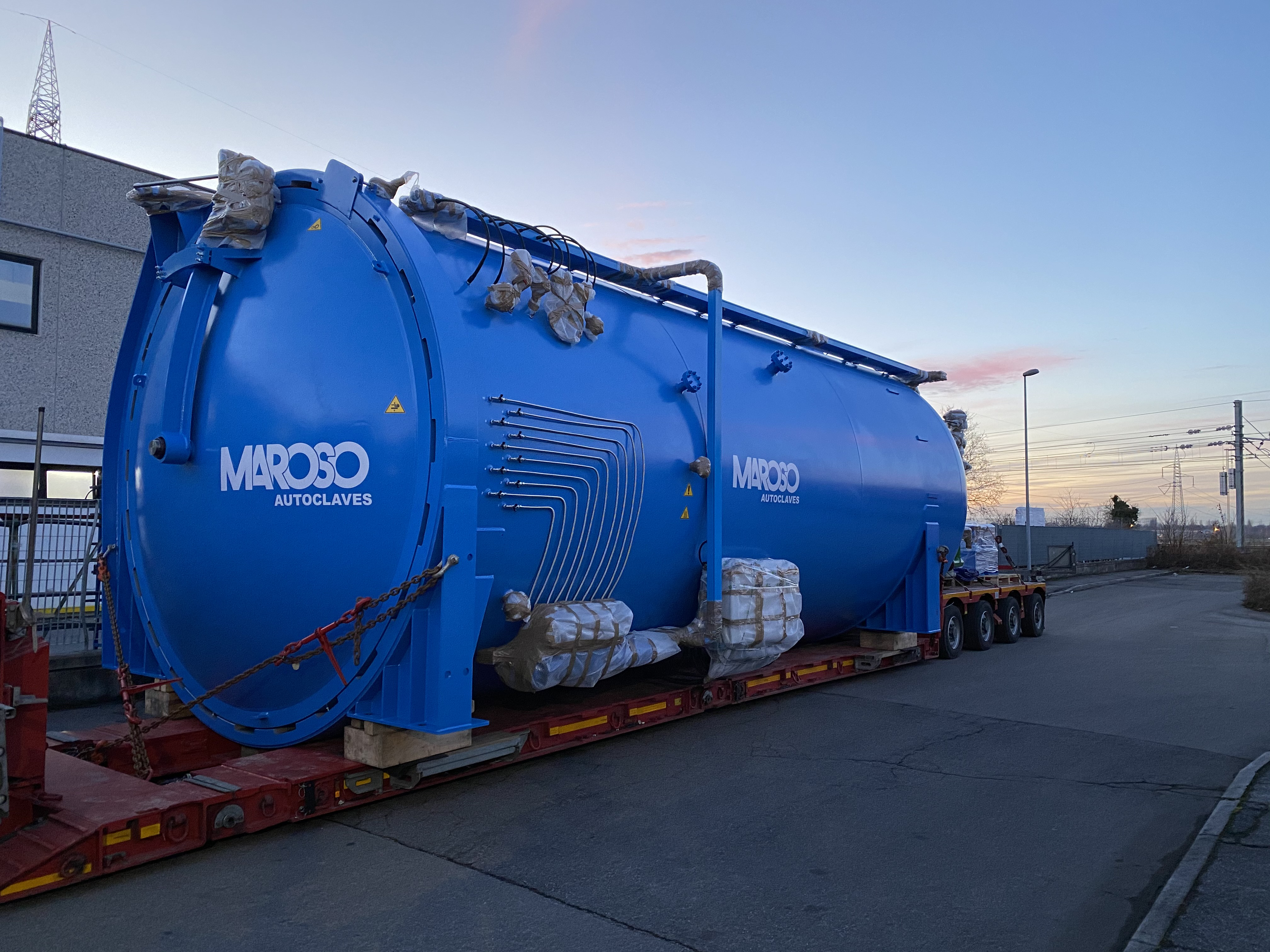 Maroso autoclave during transport
