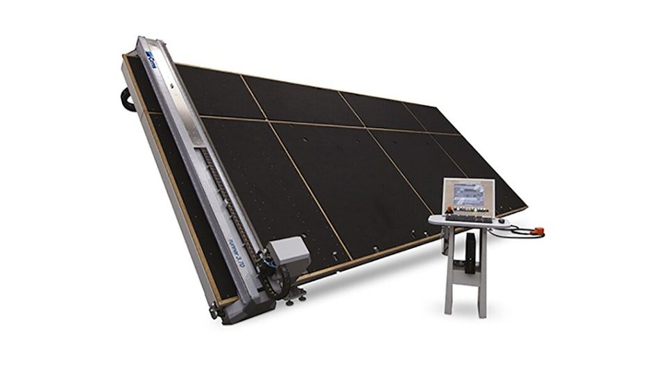 CMS Runner and Runner Line automatic glass cutting tables for straight, shaped, laminated and Low-E glass cutting.