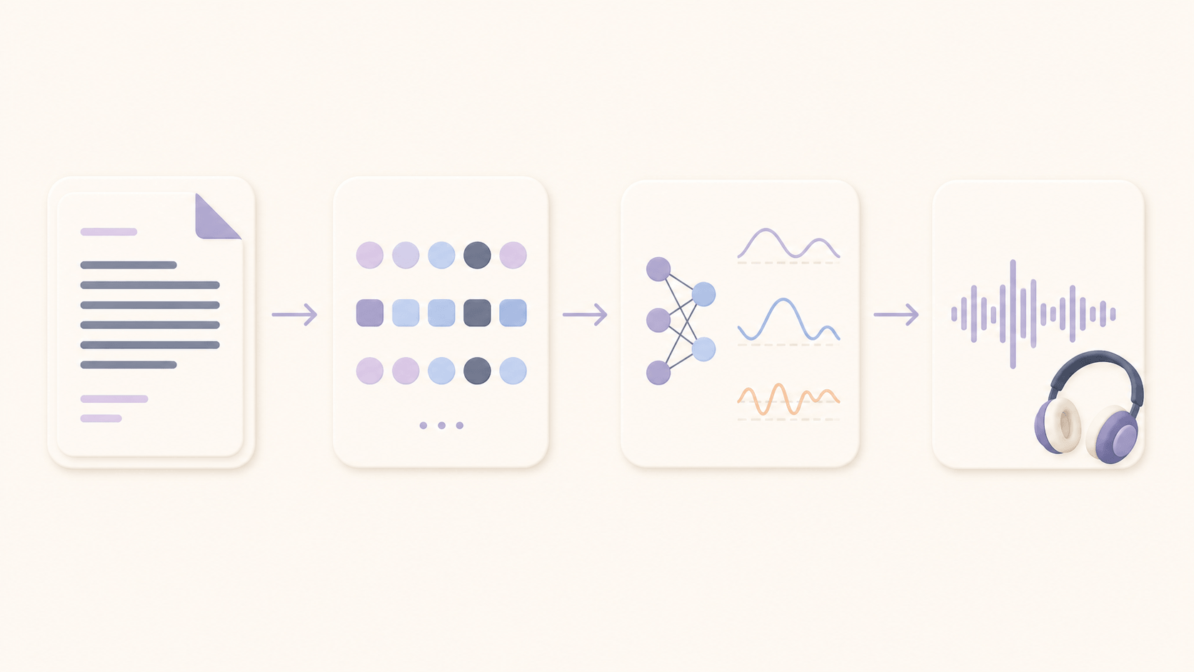 Core text-to-speech technology steps from normalization to audio