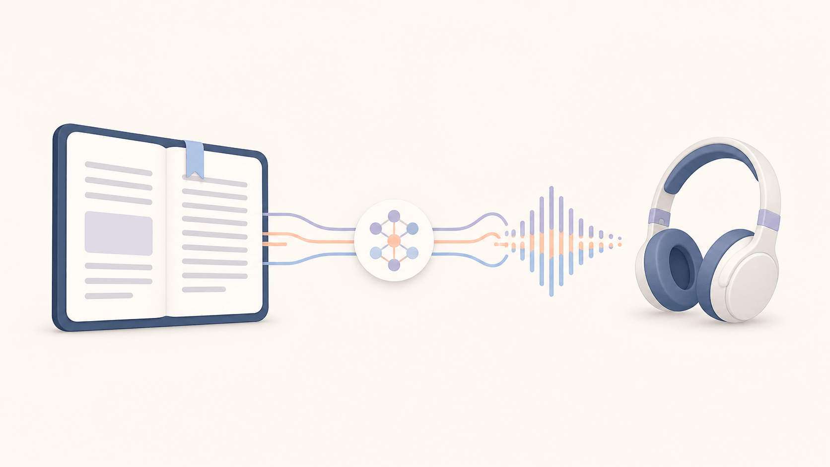 Modern TTS technology converting written text into natural AI speech