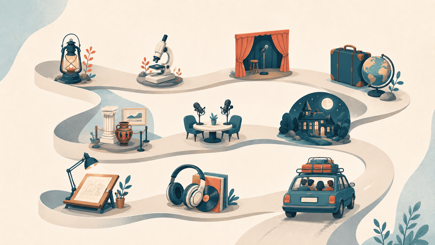 Ten good podcasts for road trips across stories, science, comedy, travel, and music