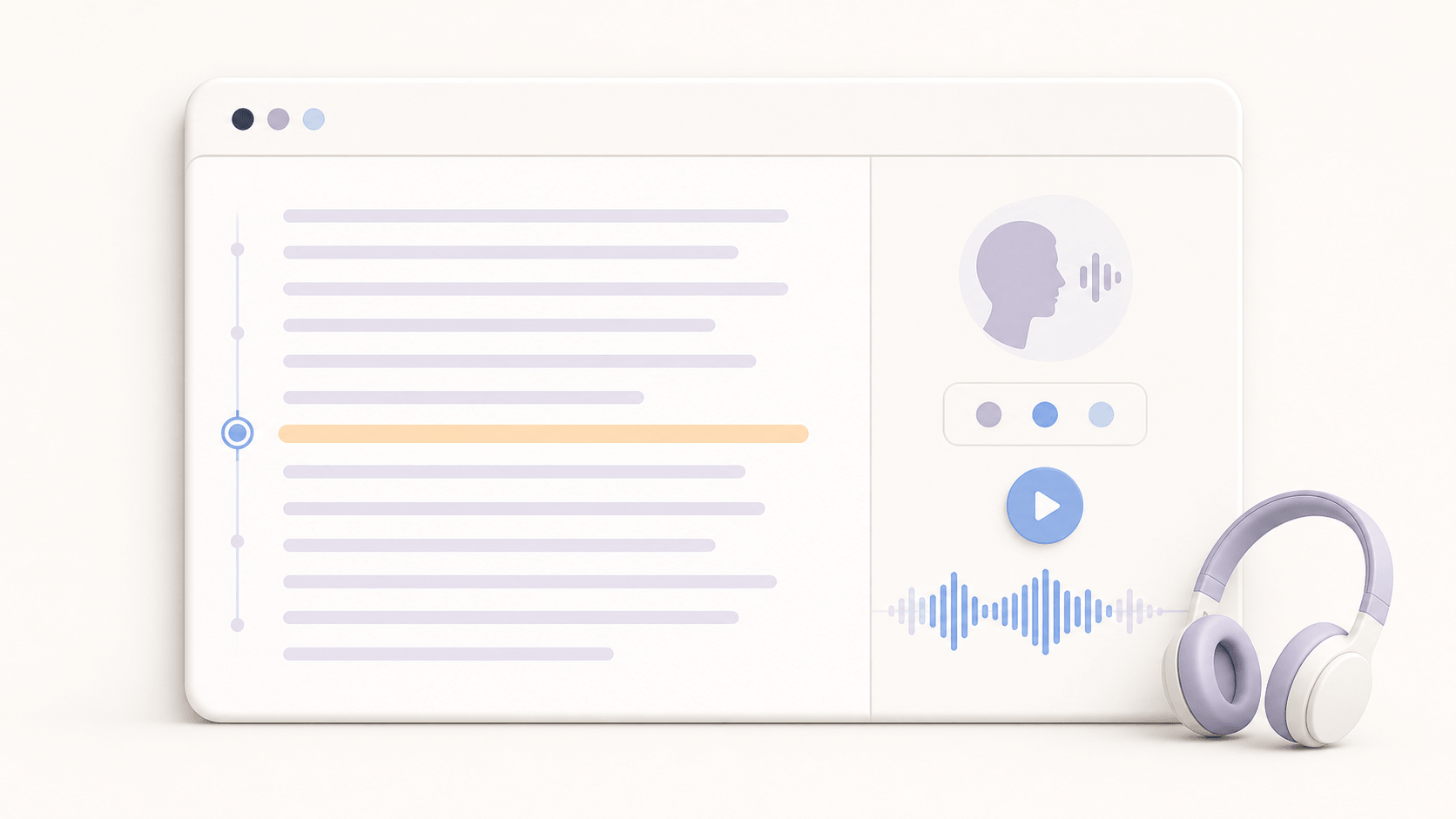 Readify displaying synchronized text with neural TTS narration