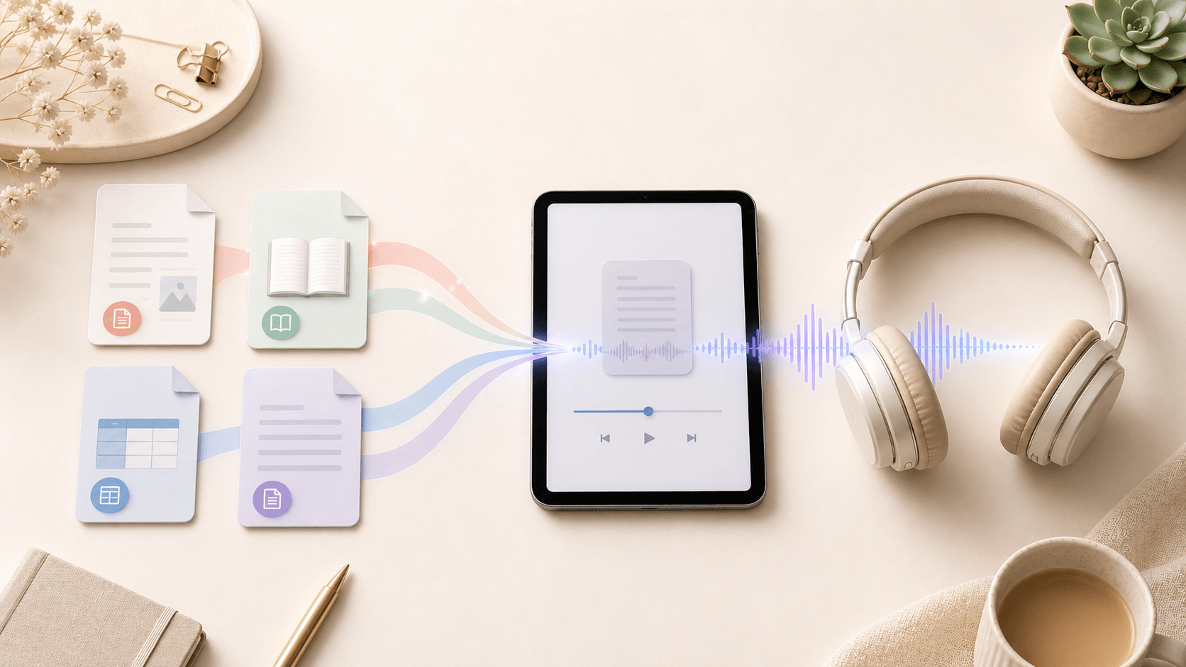 Readify document-to-audio workflow for student learning