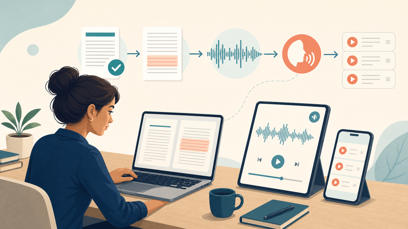 Readify turns eligible written stories into a personal listening queue