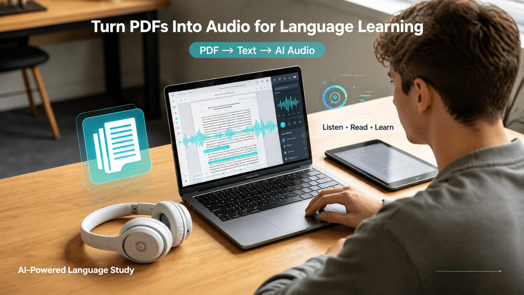 Using PDF-to-audio for language learning