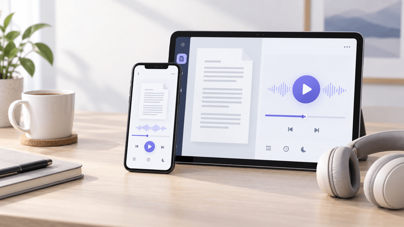 Readify converting a personal PDF into text to speech audio