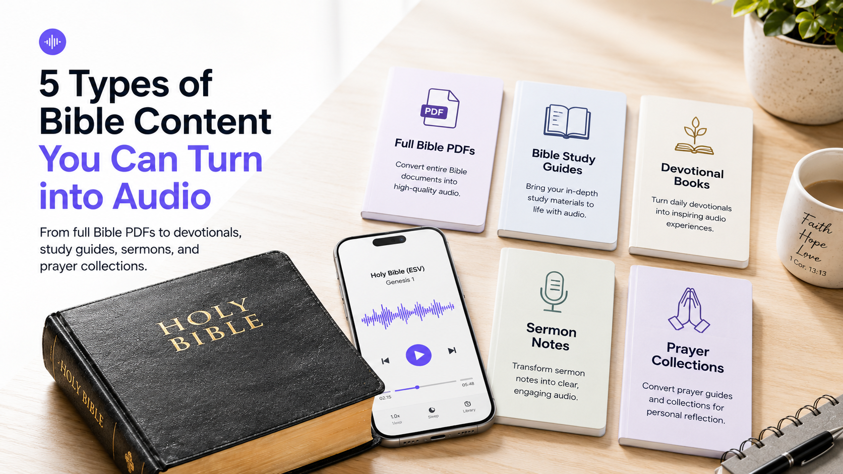5 Types of Bible Content You Can Turn into Audio