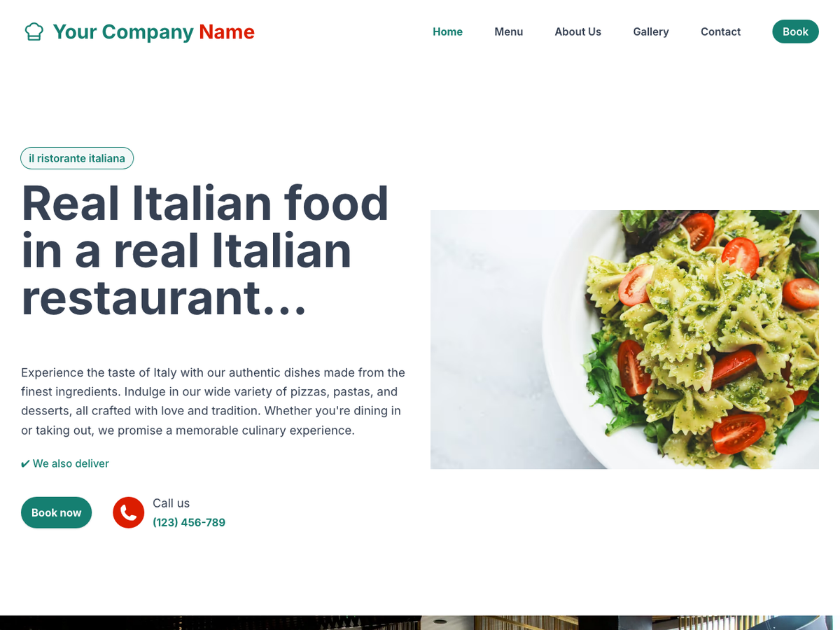 Screenshot of the Savor theme