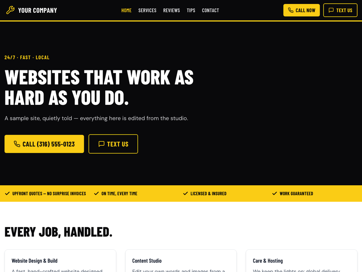 Screenshot of the Toolbelt theme