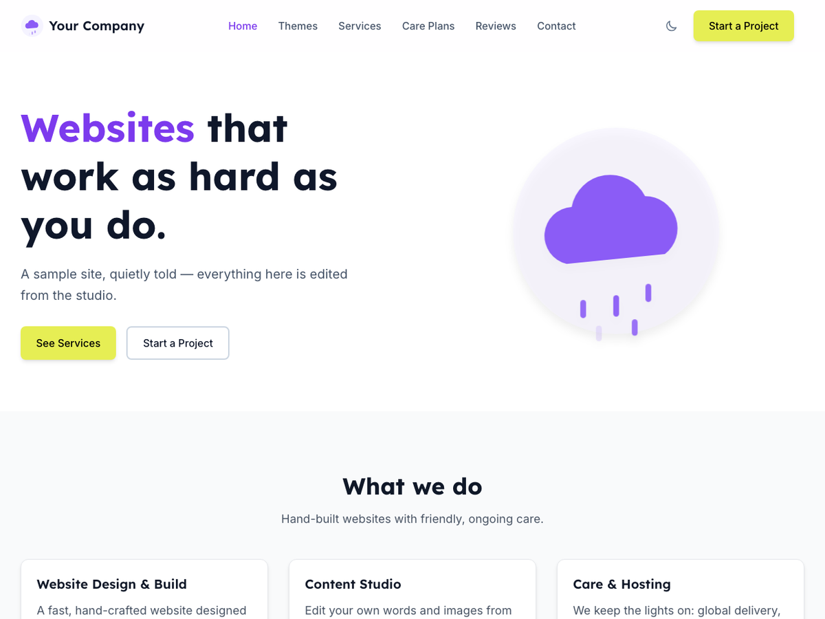 Screenshot of the Sassify theme