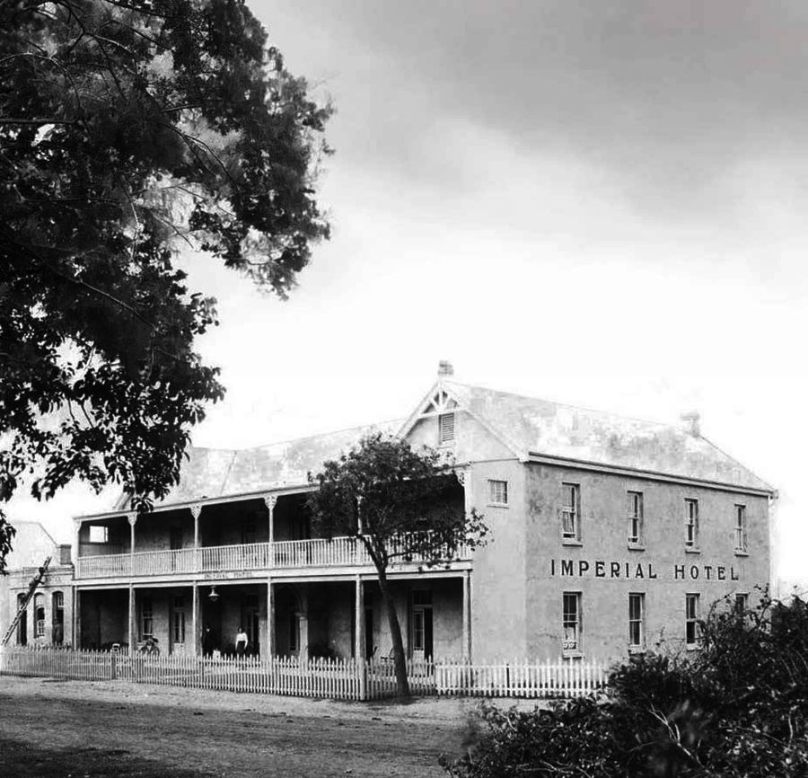 A historical image of the Imperial Hotel in Knysna that became The Foundation.