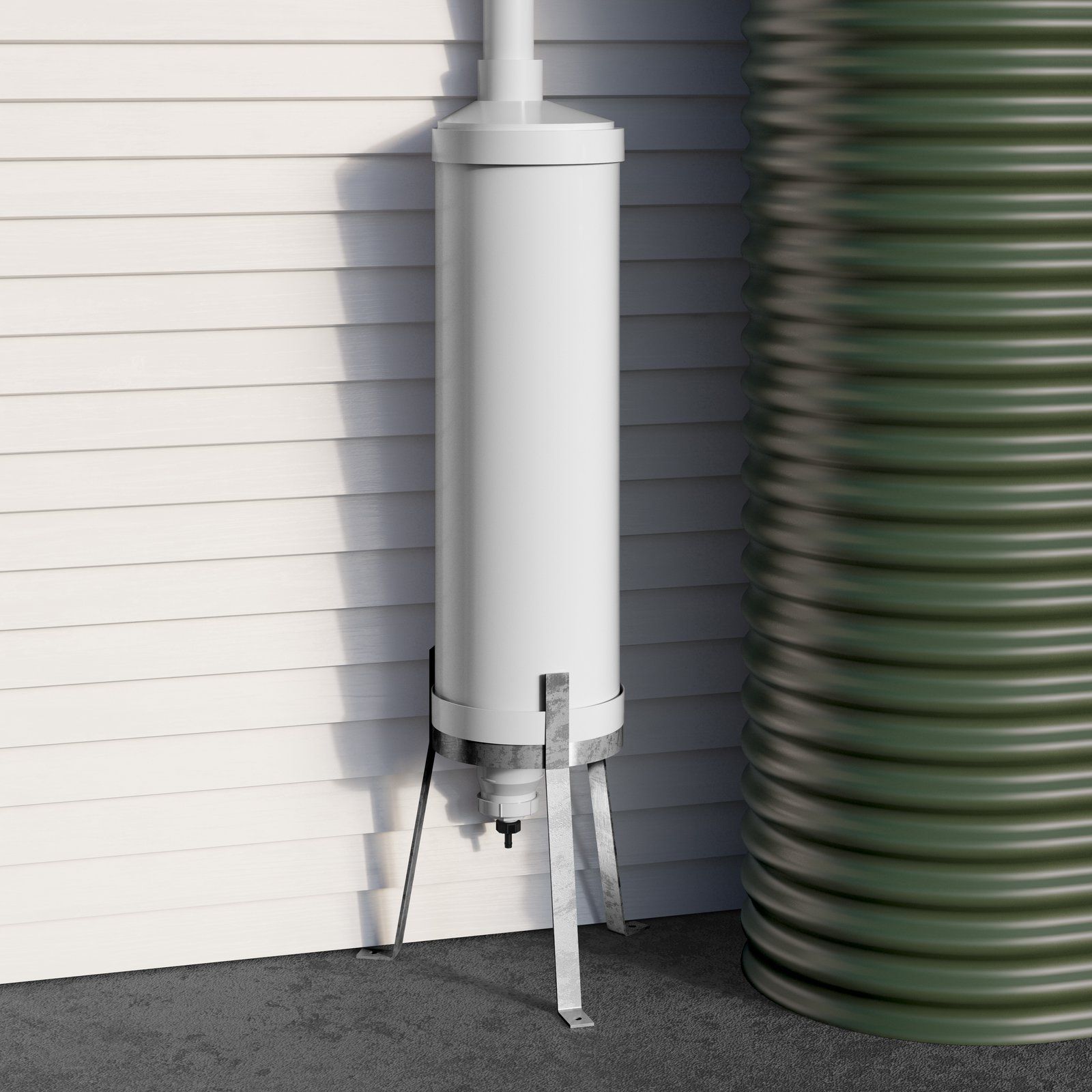 Steel Stand for First Flush Post / Wall with 300mm Chamber - 3
