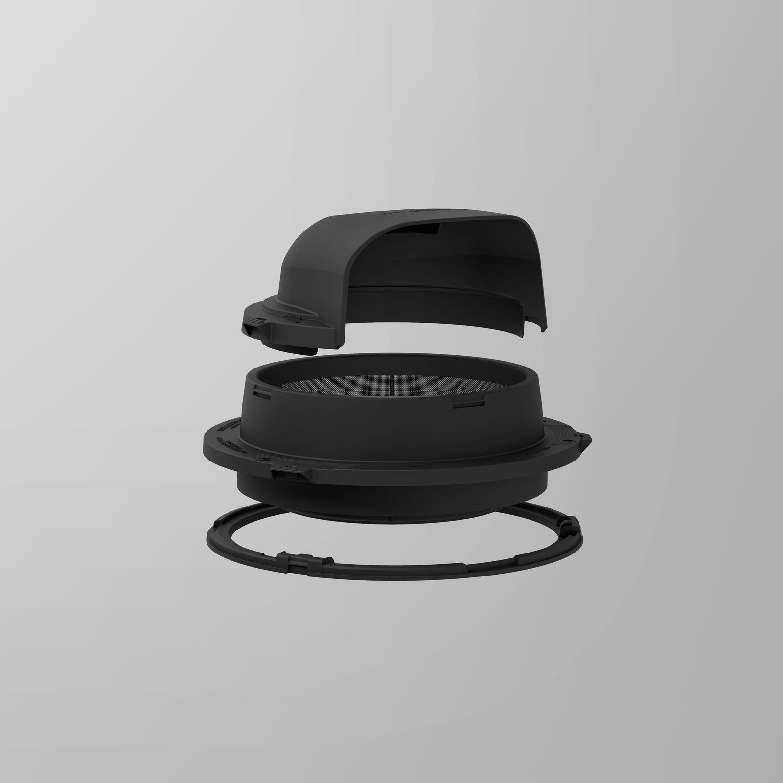 High Wall Tank Screen 360 Hood Kit w/ Screw Down Ring - 5